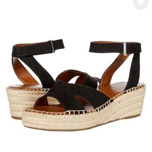 FRANCI SARTO PENNE ESPADRILLE WEDEGE  SUEDE SANDAL 9.5 MEDIUM